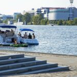 Embarquement au ponton